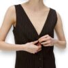 Gilet scollo v gessato