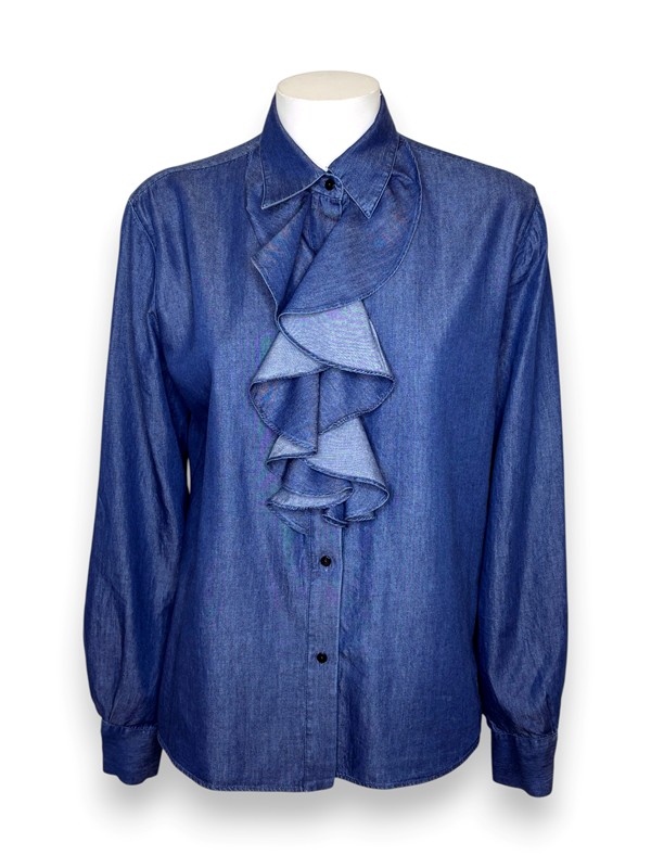 Camicia manica lunga+volant lyocell