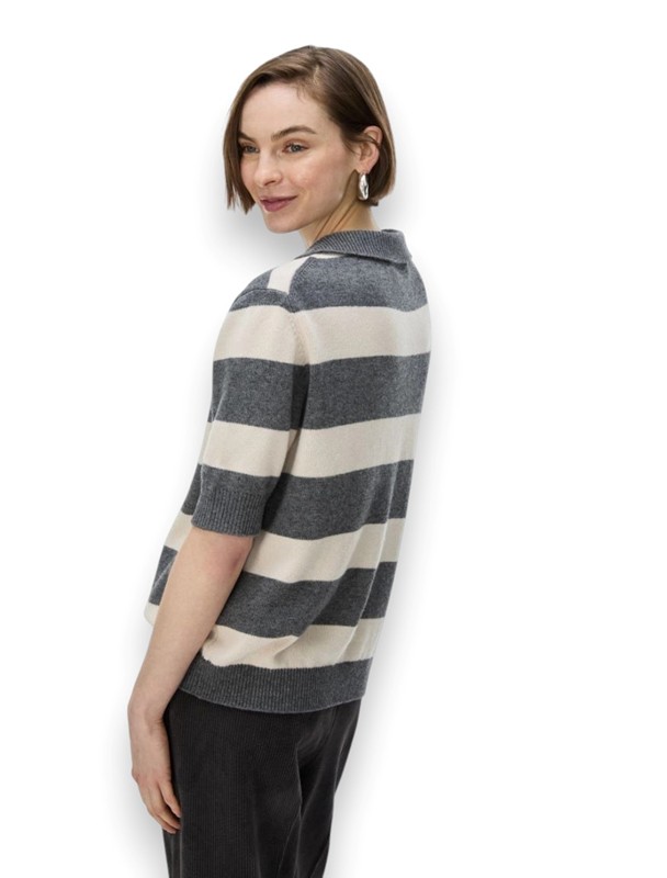 Polo misto cashmere riga grande
