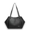 Shopper l in pelle martellata