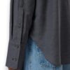Camicia senza collo+fiocco cotone cashmere