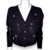 Cardigan costa inglese+paillettes/piume