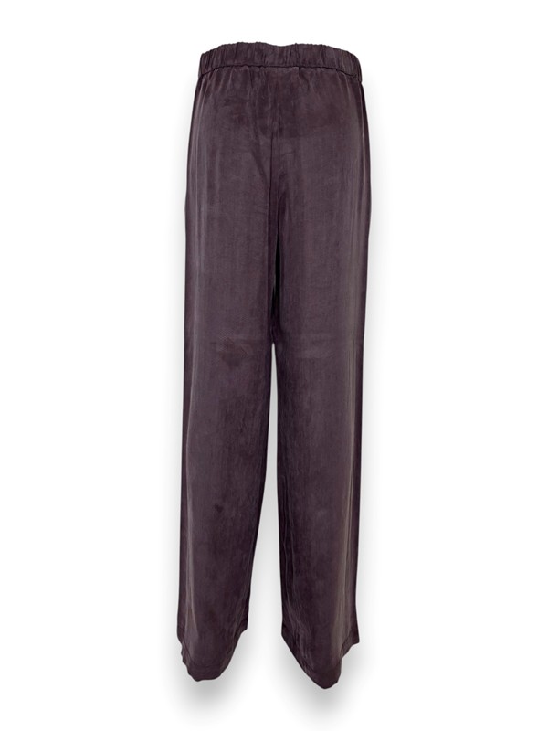 Pantalone wide leg in cupro