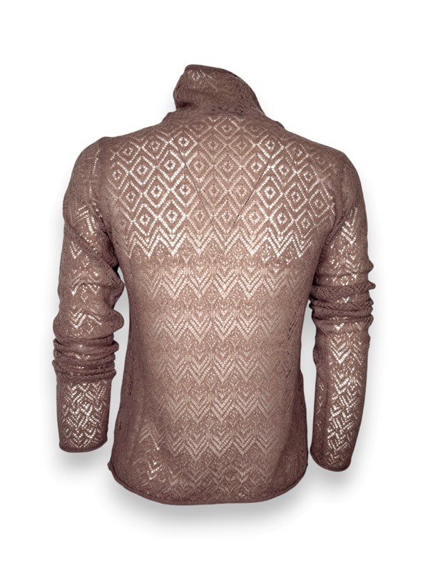 Dolcevita alpaca leggera pizzo a rombi