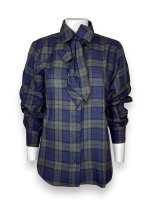 Camicia+fiocco tartan viscosa