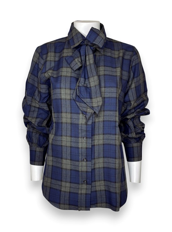 Camicia+fiocco tartan viscosa