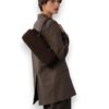 Borsa rettangolare in camoscio