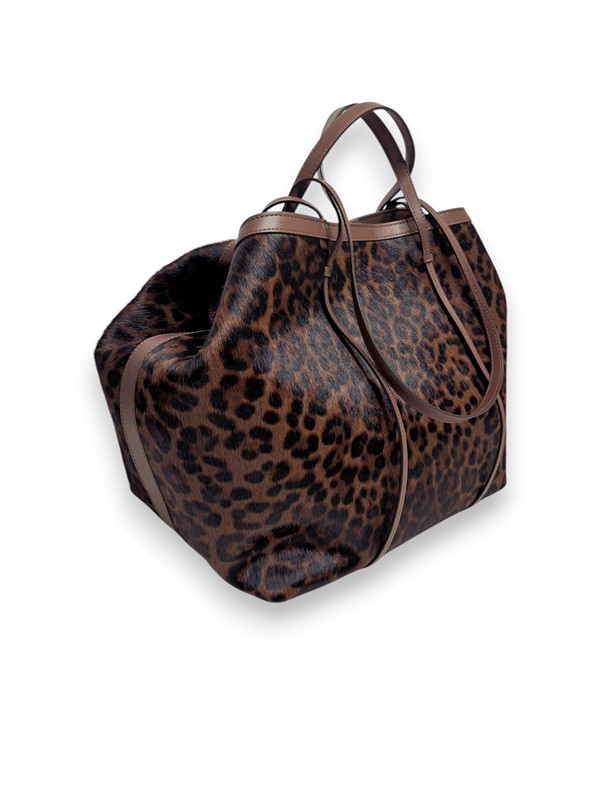 Borsa alba l in cavallino leopardo