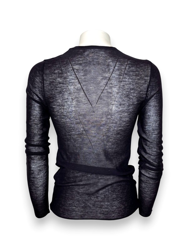 T-shirt garza di lana+paillettes