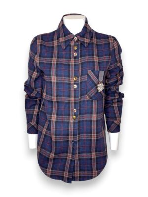 Camicia flanella scozzese+stemmi