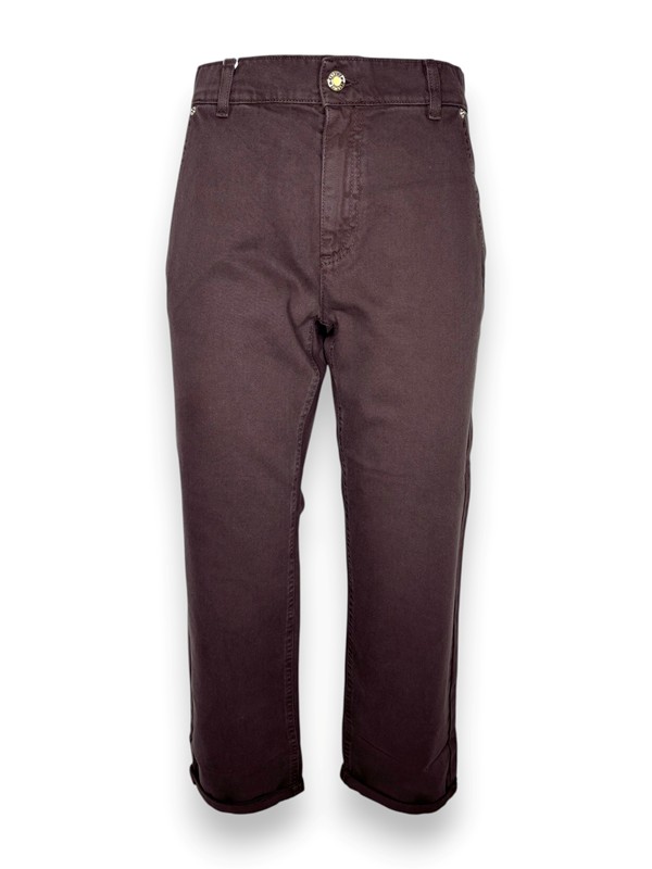 Pantalone chino con risvolto in cotone