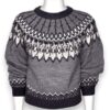 Girocollo lana jacquard norvegese+cristalli