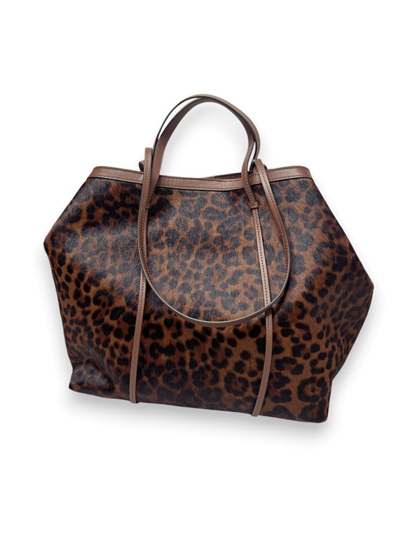 Borsa alba l in cavallino leopardo
