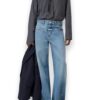 Camicia senza collo+fiocco cotone cashmere