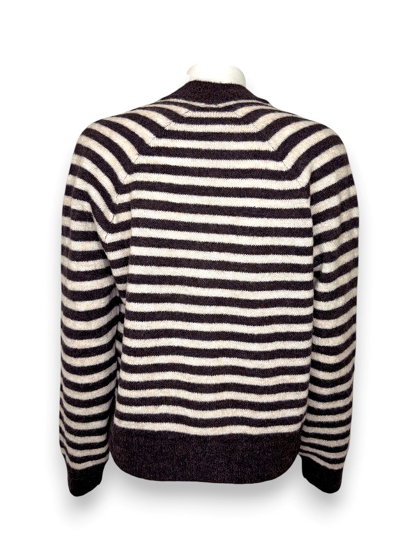 Cardigan alpaca rigato