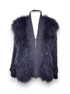 Giacca/cardigan maglia tessuto mongolia