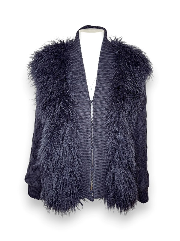Giacca/cardigan maglia tessuto mongolia