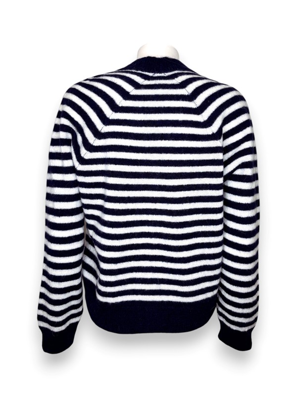 Cardigan alpaca rigato