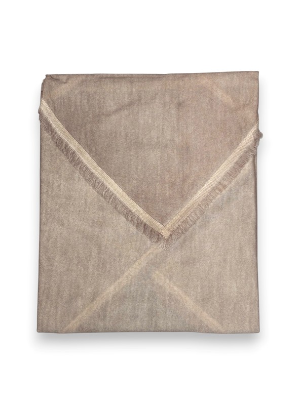 Scialle triangolare+frange lana merino extrafine