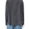 Camicia senza collo+fiocco cotone cashmere