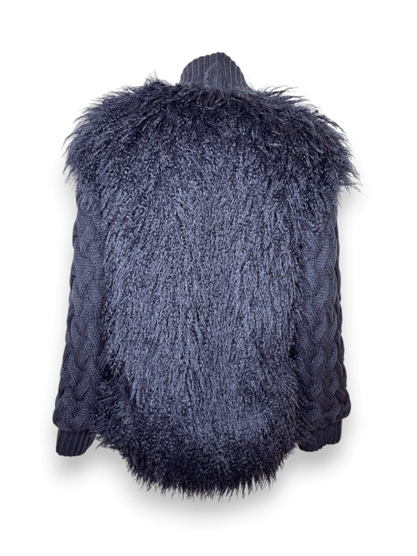 Giacca/cardigan maglia tessuto mongolia