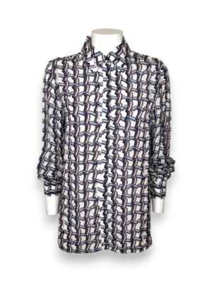 Camicia viscosa stampa hermes