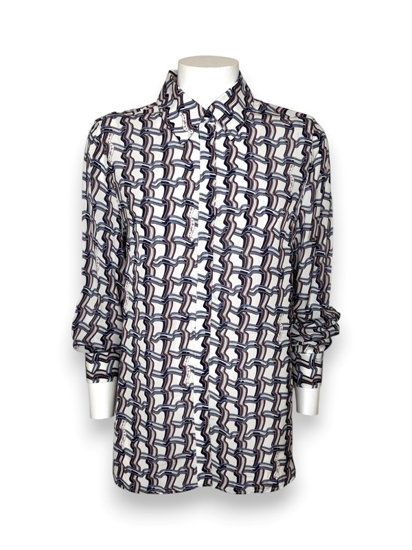 Camicia viscosa stampa hermes