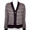 Cardigan alpaca rigato