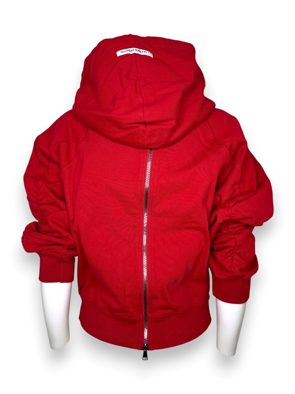 Cappuccio felpa+zip dietro