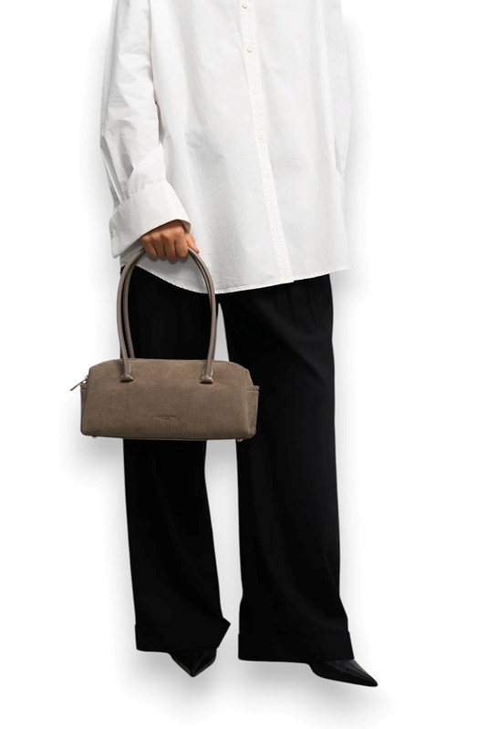 Borsa rettangolare in camoscio