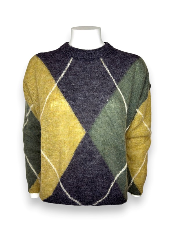 Girocollo mohair rombi