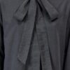 Camicia senza collo+fiocco cotone cashmere