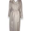 Cappotto collo in piedi+cintura in panno