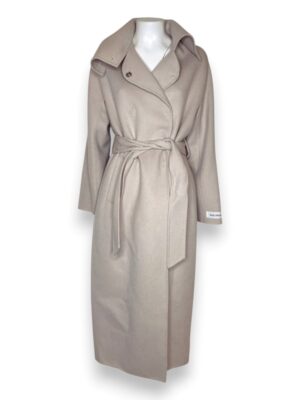 Cappotto collo in piedi+cintura in panno