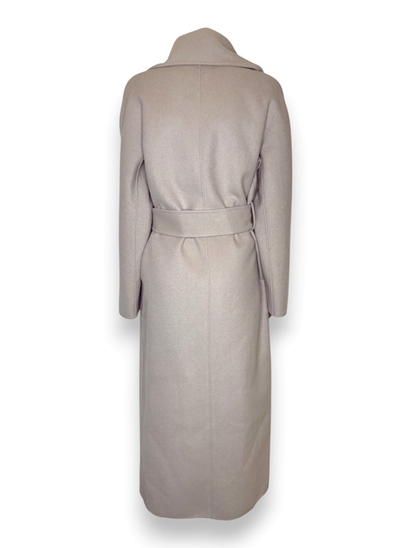 Cappotto collo in piedi+cintura in panno