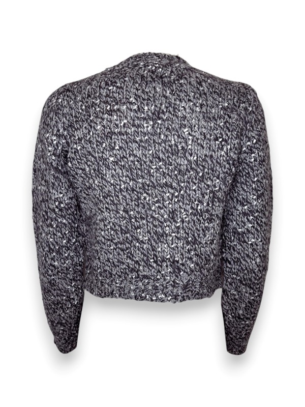 Girocollo cropped lana alpaca melange