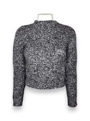 Girocollo cropped lana alpaca melange