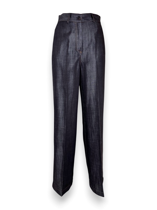 Jeans palazzo denim non lavato