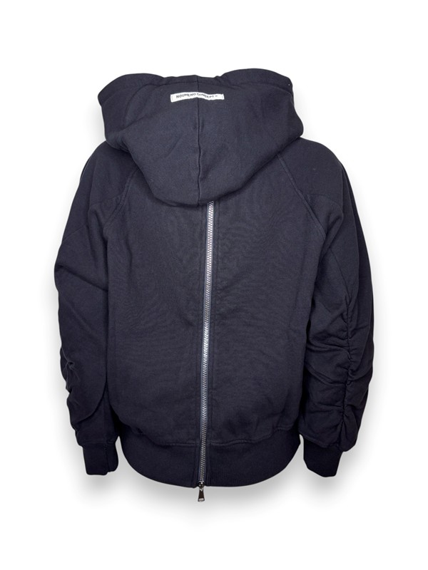 Cappuccio felpa+zip dietro