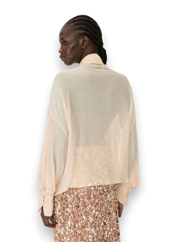 Camicia misto seta+fiocco ampia